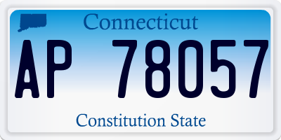 CT license plate AP78057