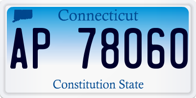 CT license plate AP78060