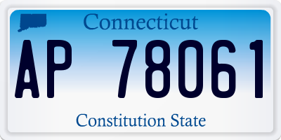CT license plate AP78061