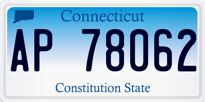 CT license plate AP78062