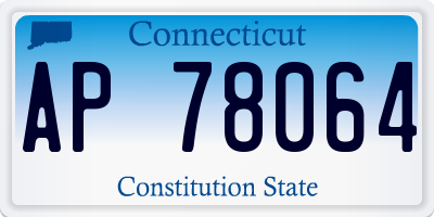 CT license plate AP78064