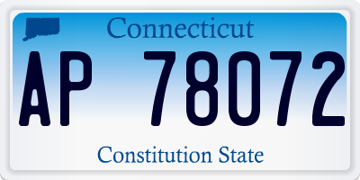 CT license plate AP78072