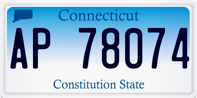 CT license plate AP78074