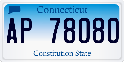 CT license plate AP78080