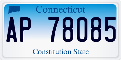 CT license plate AP78085