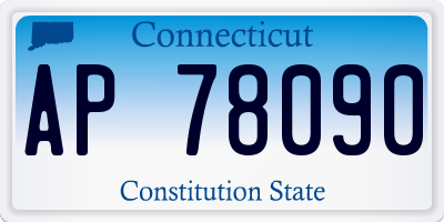 CT license plate AP78090