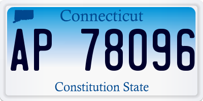 CT license plate AP78096