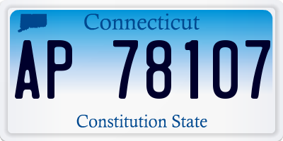 CT license plate AP78107