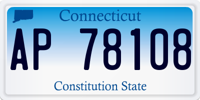 CT license plate AP78108
