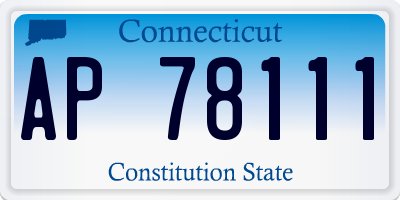 CT license plate AP78111