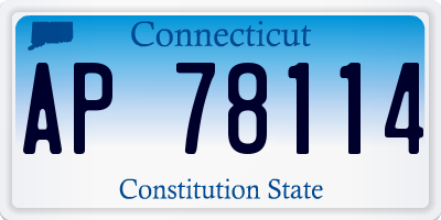 CT license plate AP78114