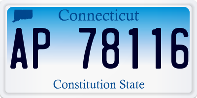 CT license plate AP78116
