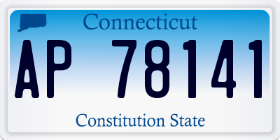 CT license plate AP78141