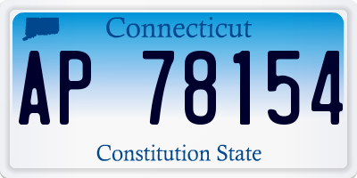 CT license plate AP78154