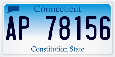 CT license plate AP78156