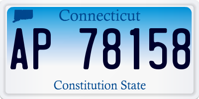 CT license plate AP78158