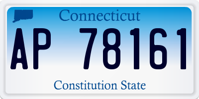 CT license plate AP78161