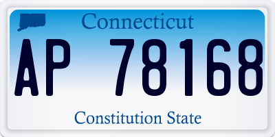 CT license plate AP78168