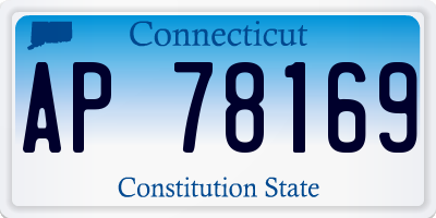 CT license plate AP78169