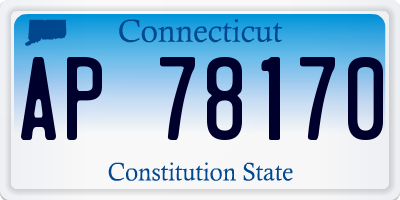 CT license plate AP78170