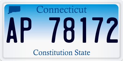 CT license plate AP78172
