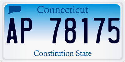 CT license plate AP78175