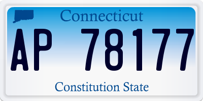 CT license plate AP78177