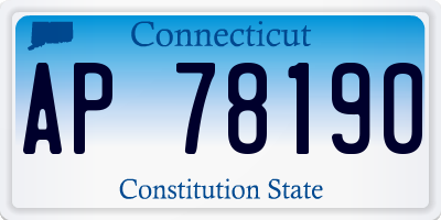 CT license plate AP78190