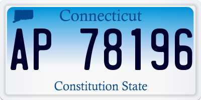 CT license plate AP78196