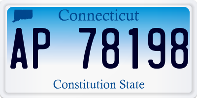 CT license plate AP78198