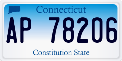 CT license plate AP78206