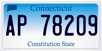 CT license plate AP78209