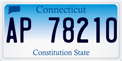 CT license plate AP78210