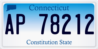CT license plate AP78212