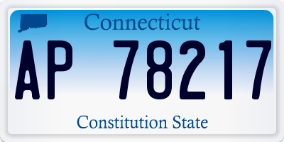CT license plate AP78217