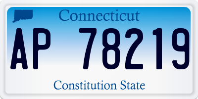 CT license plate AP78219
