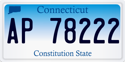 CT license plate AP78222