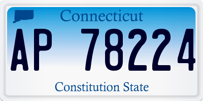 CT license plate AP78224
