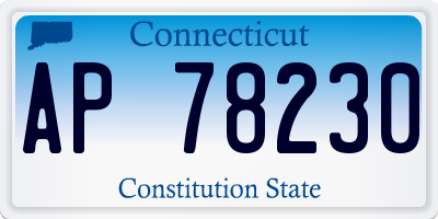 CT license plate AP78230
