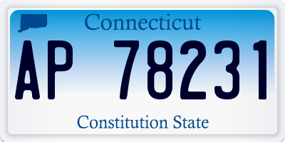 CT license plate AP78231