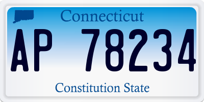 CT license plate AP78234
