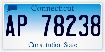 CT license plate AP78238