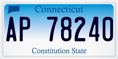 CT license plate AP78240