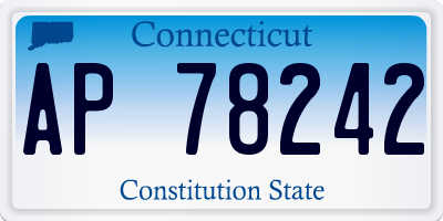 CT license plate AP78242