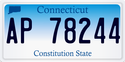 CT license plate AP78244