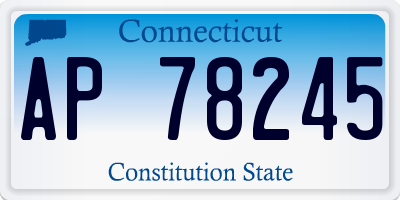 CT license plate AP78245