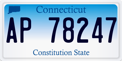 CT license plate AP78247