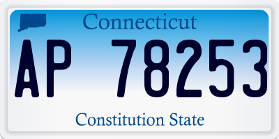 CT license plate AP78253