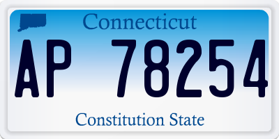 CT license plate AP78254