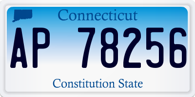 CT license plate AP78256